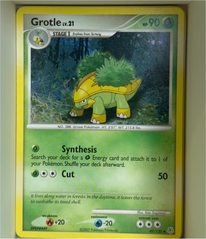 2007 Pokémon Diamond & Pearl #49 Grotle — front