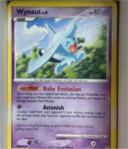 2007 Pokémon Diamond & Pearl #42 Wynaut — front