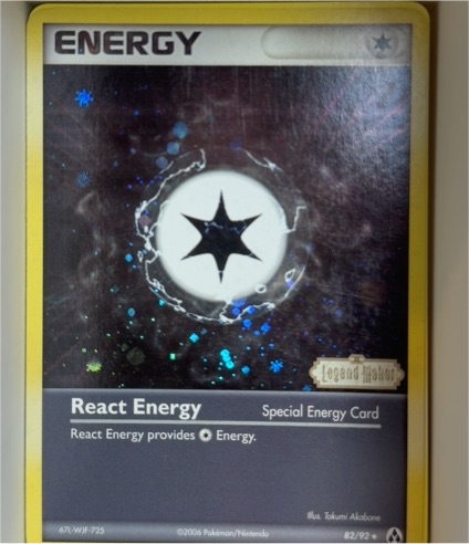 2006 Pokemon EX Legend Maker #82 React Energy — front