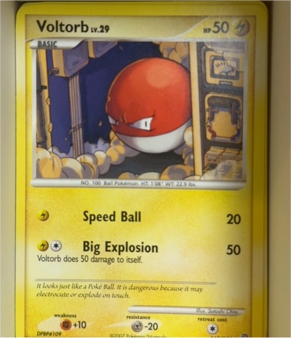 2007 Pokémon Diamond & Pearl Secret Wonders #117 Voltorb — front