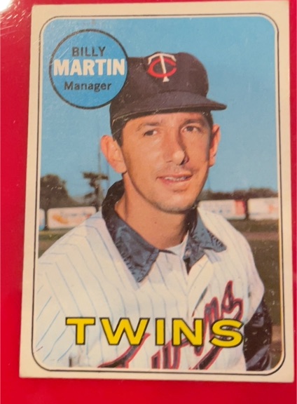 1969 Topps #547 Billy Martin Twins MANAGER — front