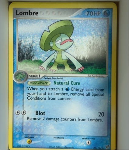 2005 Pokemon EX Deoxys #34 Lombre — front