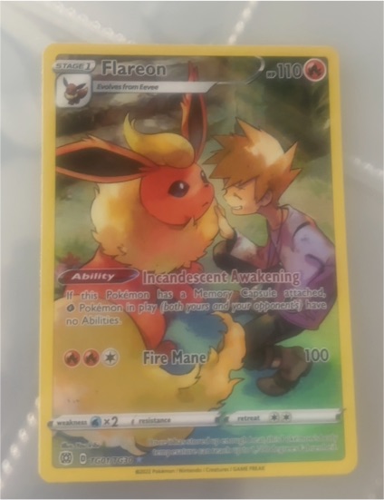 2021 Pokémon Sword & Shield Brilliant Stars Trainer Gallery #TG01 Flareon — front