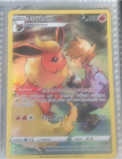2022 Pokémon Brilliant Stars Trainer Gallery #TG01 Flareon — front
