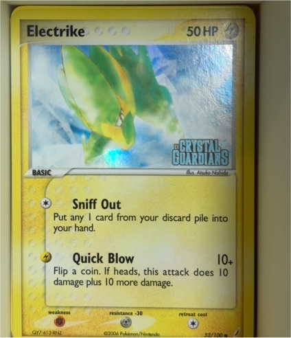 2006 Pokémon EX Crystal Guardians #52 Electrike — front