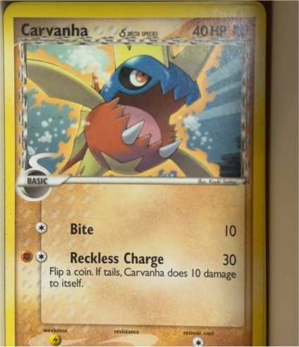 2006 EX Holon Phantoms #61 Carvanha — front