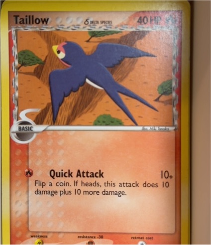 2006 Pokemon EX Dragon Frontiers #66 Taillow (Delta Species) — front