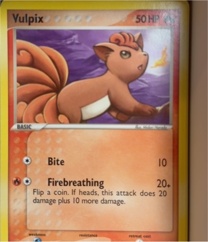 2005 EX Emerald #72 Vulpix — front