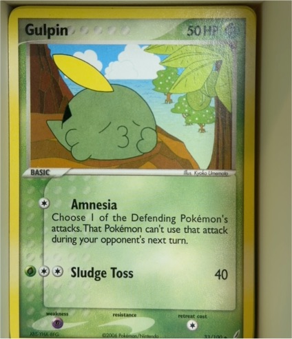 2006 Pokemon EX Crystal Guardians #33 Gulpin — front