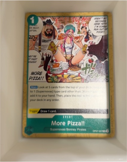 2024 One Piece Card Game OP07-037 More Pizza!! — front