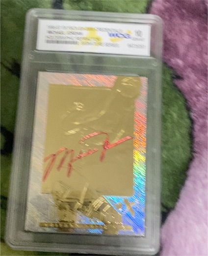 1996-97 Skybox EX2000 Credentials Michael Jordan Metallic Signature Series — front
