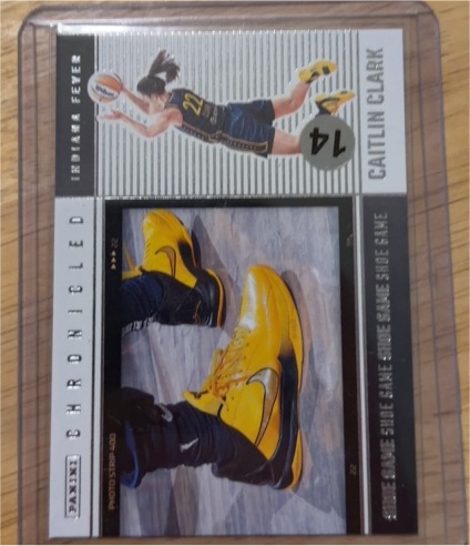 2025 Panini Caitlin Clark Chronicled #76 Shoe Game — front