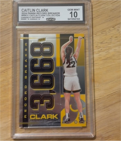 2024 Panini Caitlin Clark Collection Record Breaker #RB-CC Caitlin Clark — front