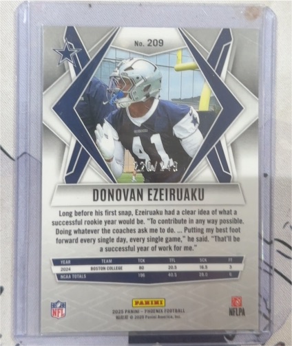 2025 Panini Phoenix #209 Donovan Ezeiruaku — front