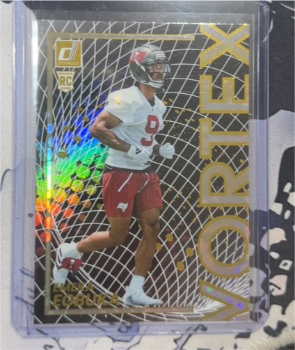 2025 Donruss #25 Emeka Egbuka Vortex Rookie Card — front