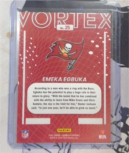2025 Panini Donruss Vortex #25 Emeka Egbuka — front