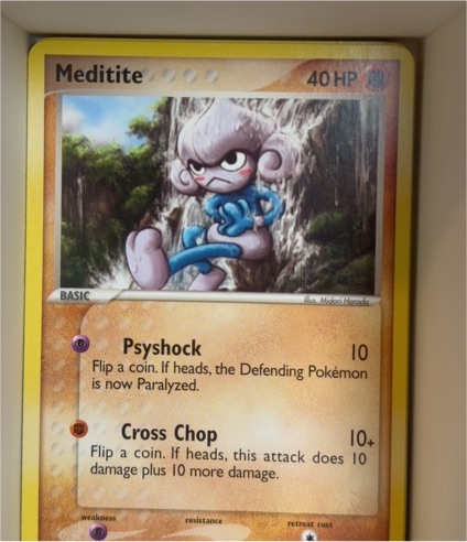 2007 Pokémon EX Power Keepers #55 Meditite — front