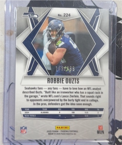 2025 Panini Phoenix Football #224 Robbie Ouzts — front