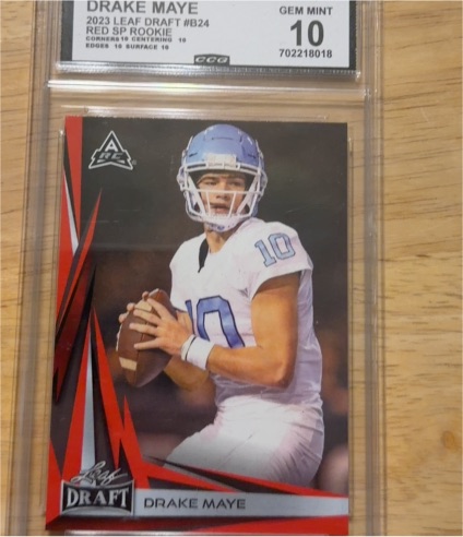 2023 Leaf Draft #B2-4 Drake Maye — front
