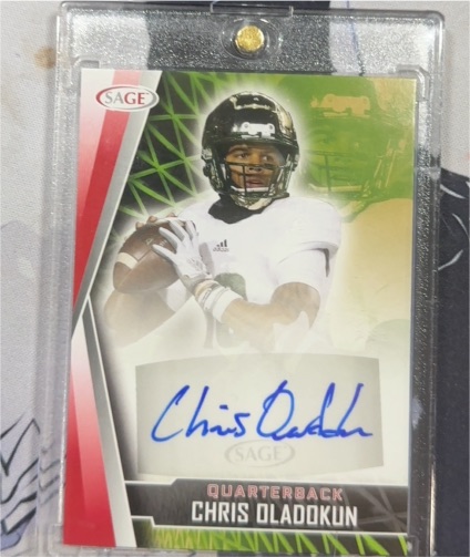 2022 Sage High Series Autographs Black #A-CO3 Chris Oladokun — front