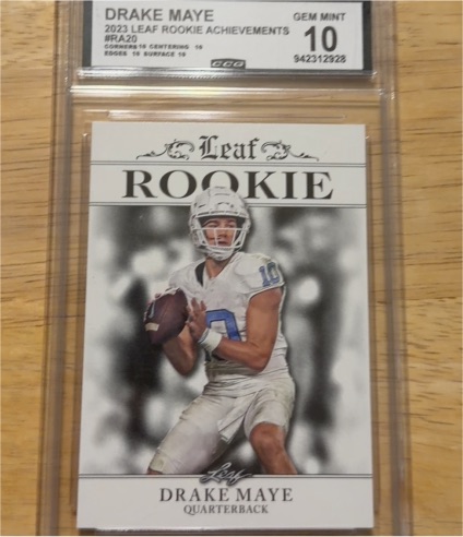 2023 Leaf Rookie Achievement #RA-20 Drake Maye — front