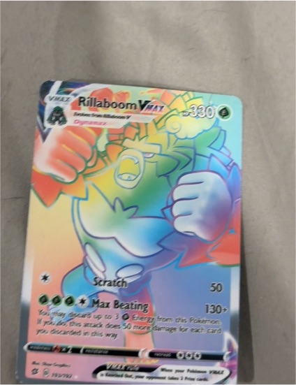 2020 Pokémon Swsh02: Rebel Clash #193 Rillaboom VMAX — front