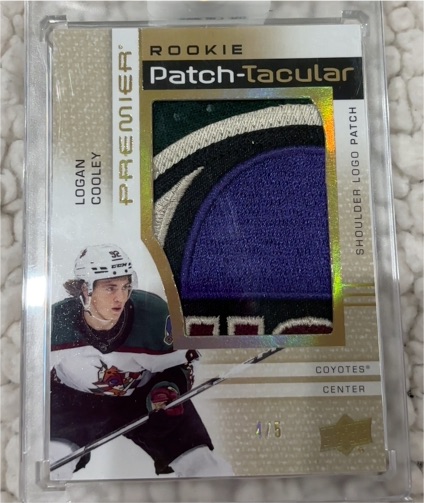 2023-24 Upper Deck Premier Rookie Patch-Tacular #Logan Cooley — front
