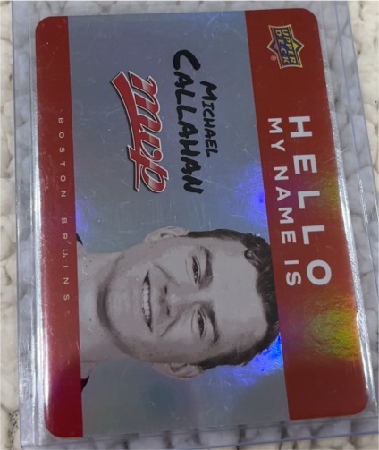 2025-26 Upper Deck MVP #HNI-7 Michael Callahan — front