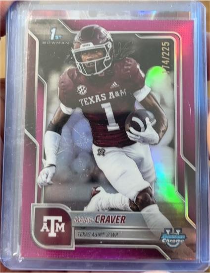 2025 Bowman University Chrome #165 Mario Craver — front