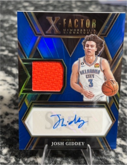 2022 Panini Select X-Factor Memorabilia Signatures Josh Giddey — front