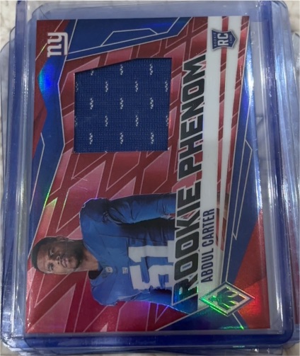 2025 Panini Phoenix #PJY-AC1 Abdul Carter Rookie Phenom Patch — front
