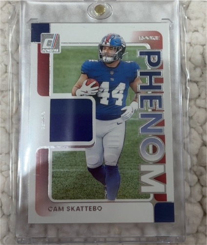 2025 Panini Donruss #RPJ-CSO Cam Skattebo Rookie Phenom Memorabilia Patch — front