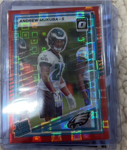 2025 Donruss Optic #380 Andrew Mukuba Rated Rookie Red Pandora — front