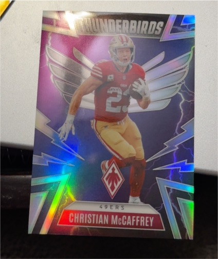 2025 Panini Phoenix Thunderbirds Silver Prizm #44 Christian McCaffrey — front