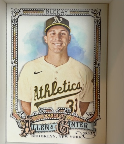 2025 Topps Allen & Ginter #166 JJ Bleday — front