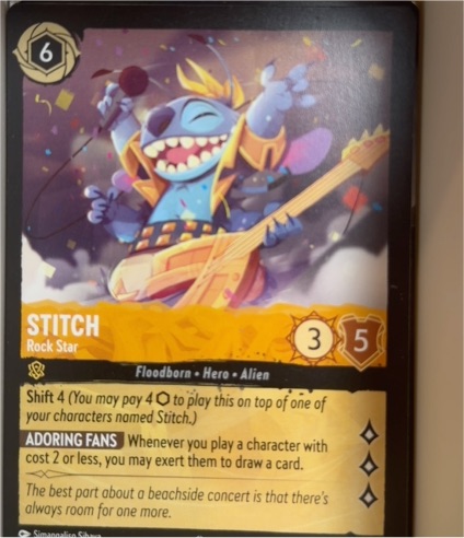 2023 Lorcana The First Chapter #23/204 Stitch Rock Star — front