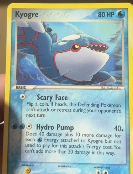 2005 Pokémon EX Emerald #15 Kyogre — front