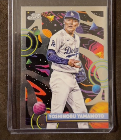 2025 Topps Chrome Cosmic #48 Yoshinobu Yamamoto — front