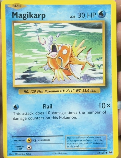 2016 Pokemon XY Evolutions #33 Magikarp — front