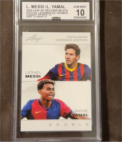 2024 Leaf Exclusive Legends Edition #ELE-23 Lionel Messi / Lamine Yamal — front