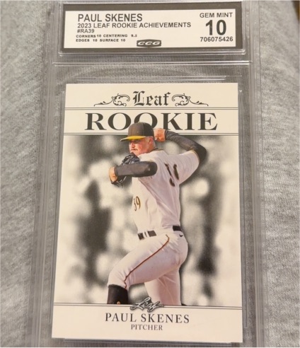 2023 Leaf Rookie Achievements #RA-39 Paul Skenes — front