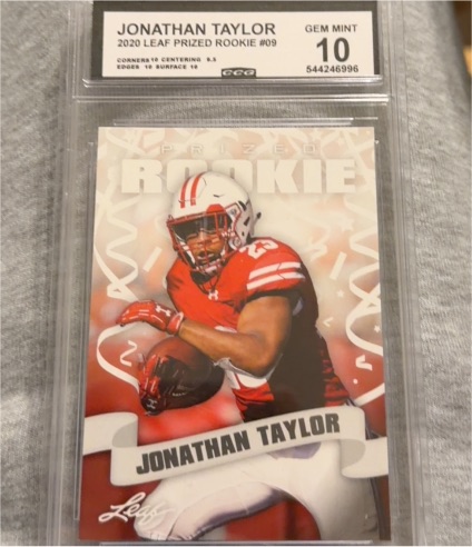 2020 Leaf Prized Rookie #09 Jonathan Taylor — front