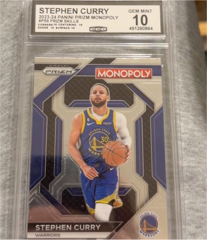 2023-24 Panini Prizm Monopoly #PS8 Stephen Curry — front