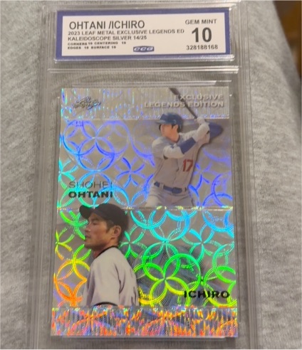 2023 Leaf Metal Exclusive Legends Edition #ELE-28 Shohei Ohtani & Ichiro — front