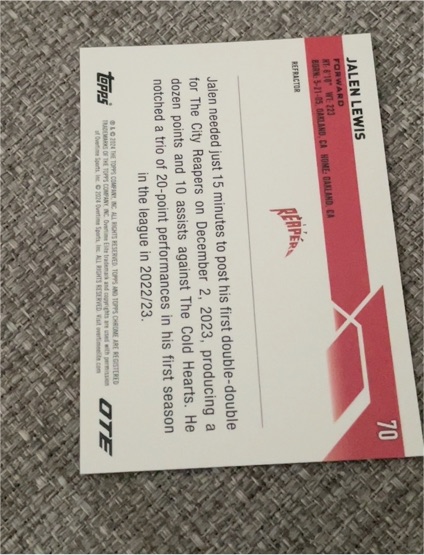 2023 Topps OTE #70 Jalen Lewis — front