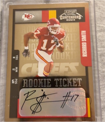 2004 Playoff Contenders #184 Richard Smith Rookie Ticket — front