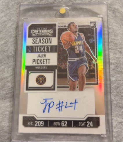 2023-24 Panini Contenders #134 Jalen Pickett Rookie Ticket Auto — front
