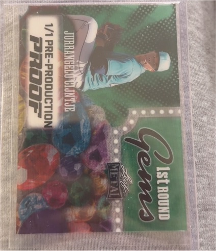 2025 Leaf Metal #Jurrangelo Cijntje 1/1 Pre Production Proof — front