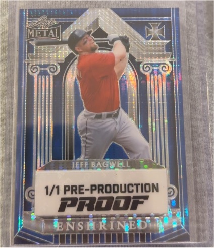 2023 Leaf Metal #Enshrined 1/1 Pre-Production Proof Jeff Bagwell — front