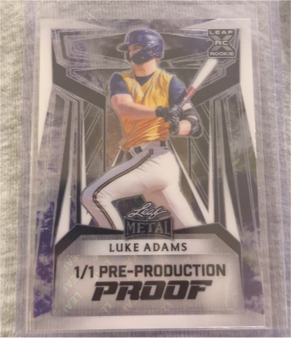 2024 Leaf Metal #Luke Adams 1/1 Pre-Production Proof — front
